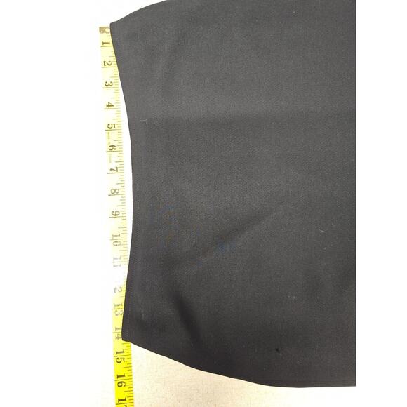 Maggy London Size 4 Black Skirt Ruffle Hem Y2K Career Knee Length Modest office - Picture 4 of 5